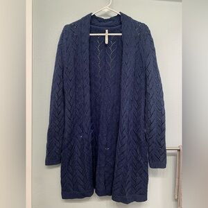 EUC Leo & Nicole Blue Cardigan Size M